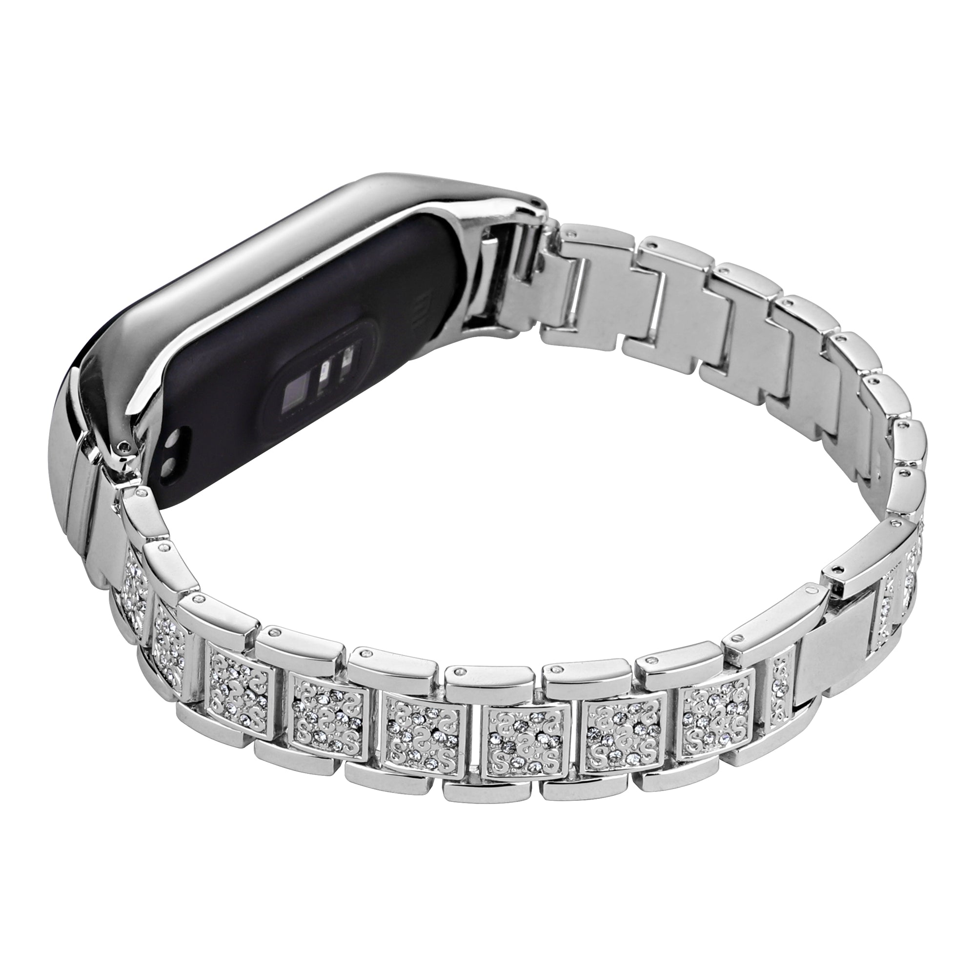 For Xiaomi Mi Band 3 4 Three Bead Watch Strap Metal Rhinestone Decor Wrist Band For Xiaomi Mi Band 3 4 Three Bead Watch Strap Metal Rhinestone Decor Wrist Band
